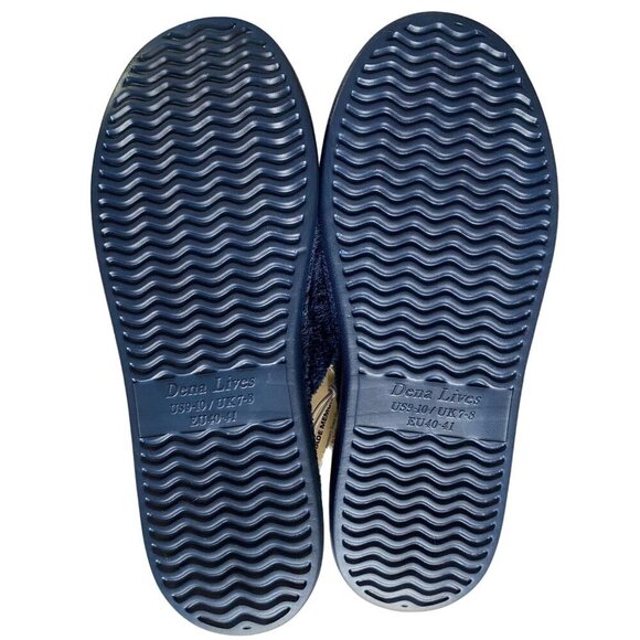 Dena Lives Ultra Soft Memory Foam Slippers Indoor Outdoors Blue Large NEW NWT - Picture 11 of 12